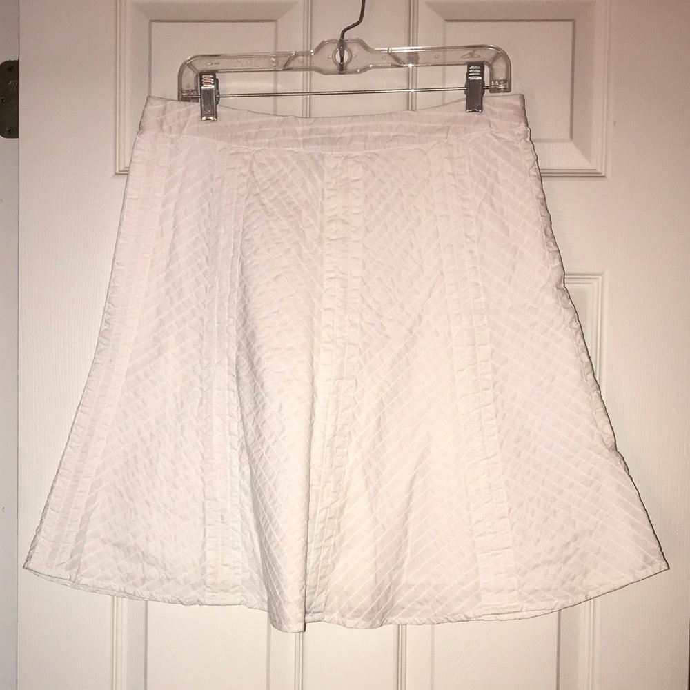 The Gap white cotton patterned/textured skirt
